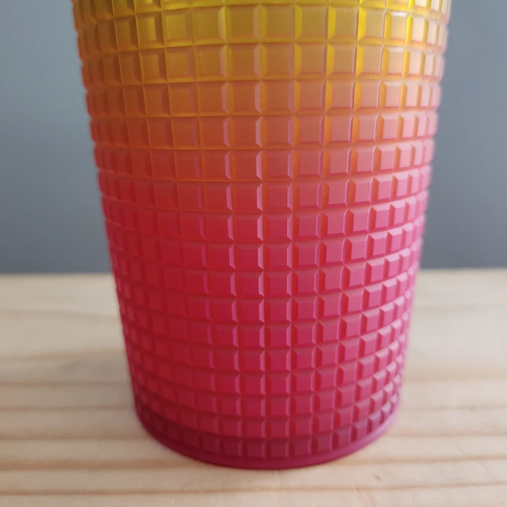 Starbucks 2022 Pink and Yellow Gradient Tumbler